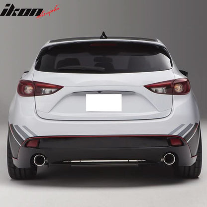 2014-2017 Mazda 3 5Dr Hatchback Unpainted Rear Roof Spoiler Wing