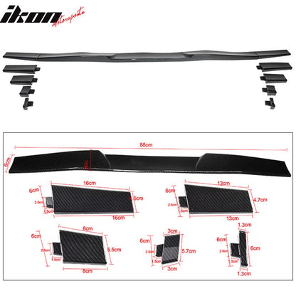 Universal Fitment Carbon Fiber Print Adjustable Rear Roof Spoiler ABS