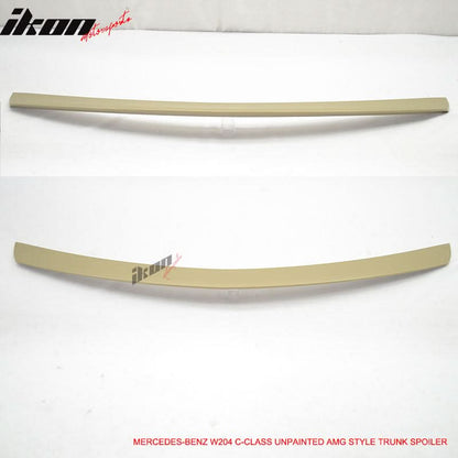2008-2014 Benz C-Class W204 AMG Style Unpainted Rear Spoiler Wing ABS