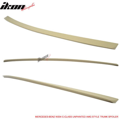 2008-2014 Benz C-Class W204 AMG Style Unpainted Rear Spoiler Wing ABS