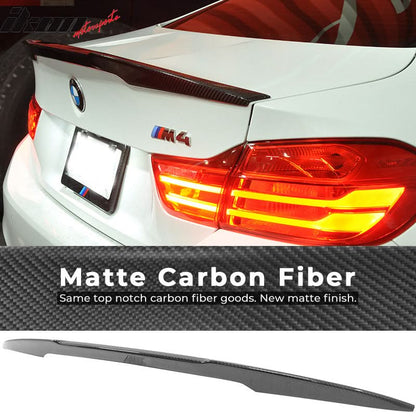 2015-2020 BMW M4 F82 4-Series P Style Carbon Fiber Trunk Spoiler
