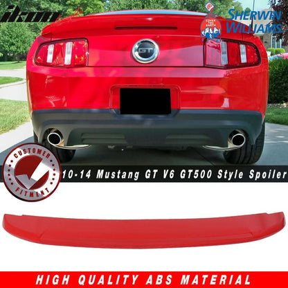2010-2014 Ford Mustang GT V6 GT500 Style Trunk Spoiler Wing Lip ABS