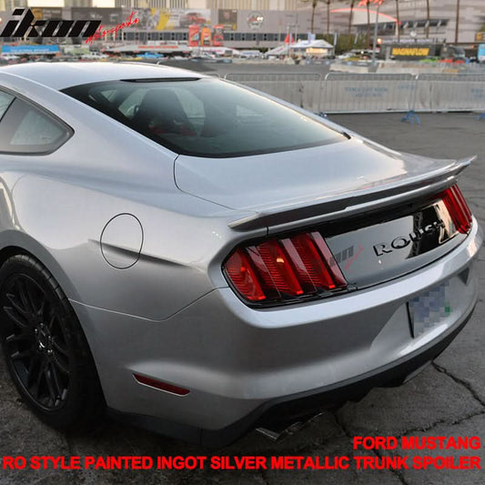 Fits 15-23 Ford Mustang Coupe Rear Spoiler Wing Ingot Silver Metallic