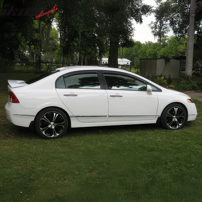 2006-2011 Honda Civic 8th Sedan OE Style Unpainted Trunk Spoiler W/LED