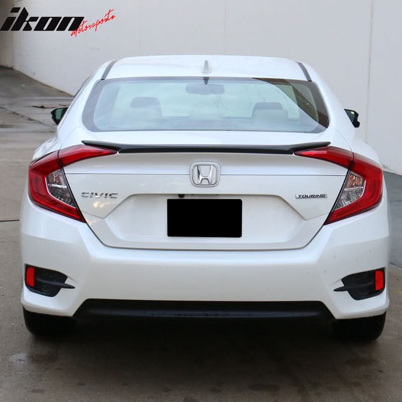 2016-2021 Honda Civic X 10th Sedan Flush Mount Rear Trunk Spoiler