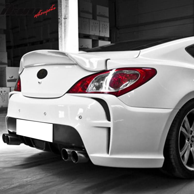 2010-2016 Hyundai Genesis Euro Style Unpainted Rear Spoiler Wing