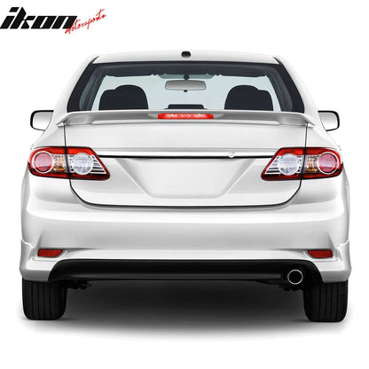 2009-2013 Toyota Corolla Painted #1H2 Black Trunk Spoiler W/ LED Light