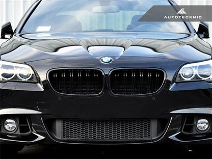 AutoTecknic Dual-Slats Gloss Black Front Grille Set - BMW F10 5-Series | M5
