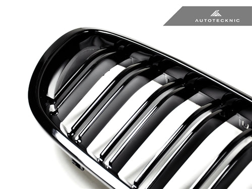 AutoTecknic Dual-Slats Gloss Black Front Grille Set - BMW F10 5-Series | M5