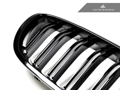 AutoTecknic Dual-Slats Gloss Black Front Grille Set - BMW F10 5-Series | M5
