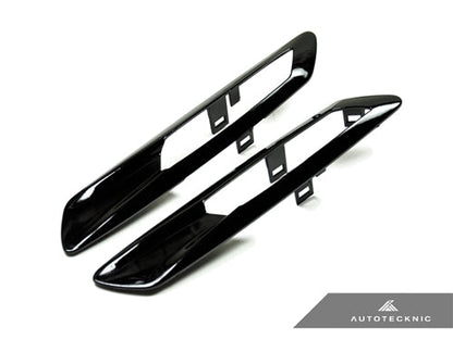 AutoTecknic Replacement Glazing Black Fender Light Trims - BMW F10 Sedan | F11 Wagon | 5-Series