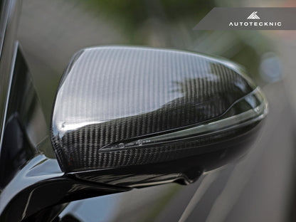 AutoTecknic Replacement Version II Dry Carbon Mirror Covers - Mercedes-Benz W205 C-Class