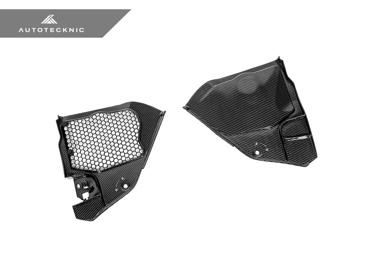 AutoTecknic Dry Carbon Engine Cowl Panel Trim Set - Toyota A90 Supra 2020-Up
