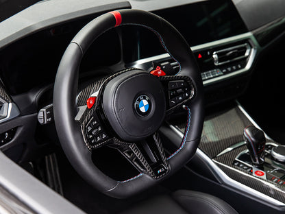 AutoTecknic LCI Carbon Steering Wheel Trim - BMW G22/ G26 4-Series 2025-Up
