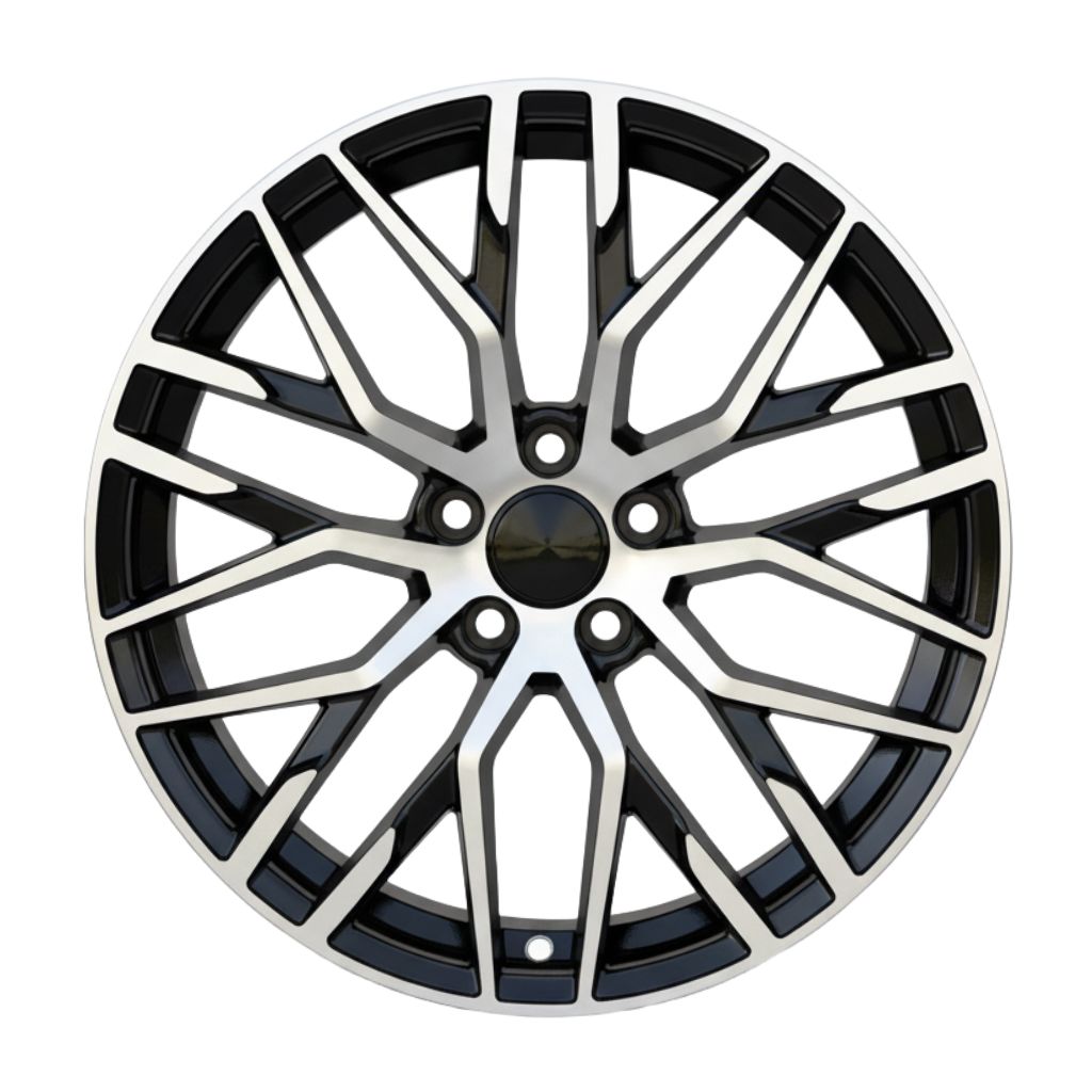 AU1 20X9 5X112 +32 66.6 Black Machined Face