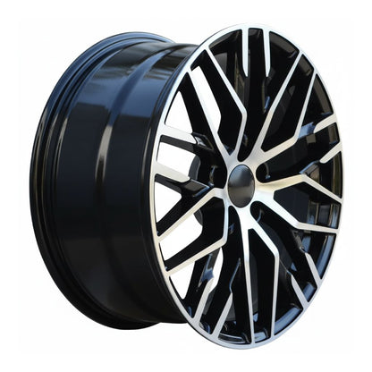 AU1 19X8.5 5X112 +35 66.6 Gloss Black Machined Face