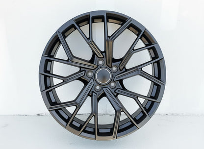 AU18 22x10 5x112 +26 66.6 Matte Black