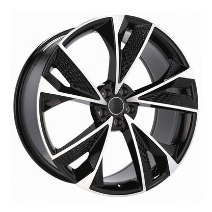 AU14 18x8 5x112 +35 66.6 Black Machined Face