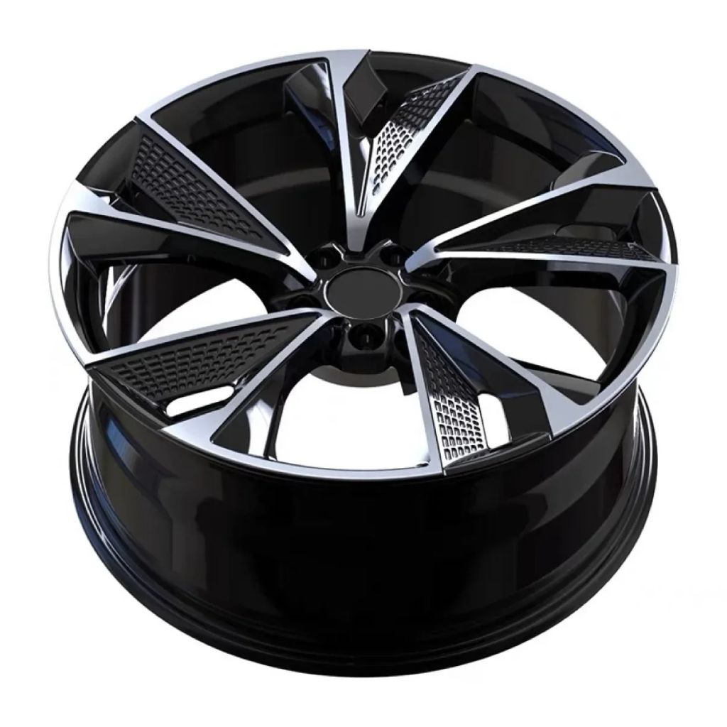 AU14 18x8 5x112 +35 66.6 Black Machined Face