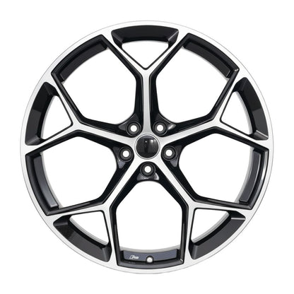 AU16 20x9 5x112 +32 66.6 Black Machined Face