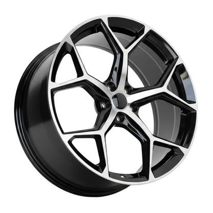 AU16 21x9 5x112 +26 66.6 Black Machined Face