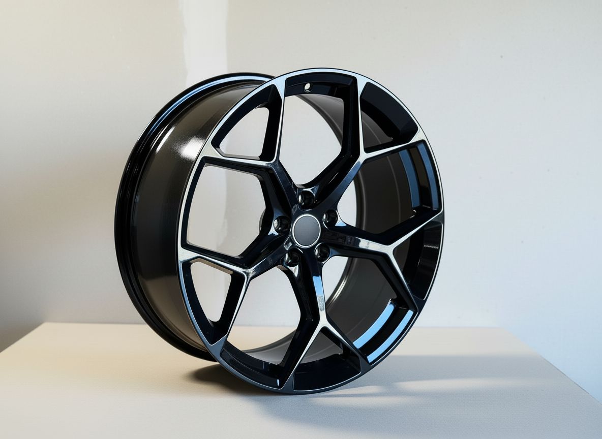 AU16 19x8.5 5x112 +32 66.6 Gloss Black