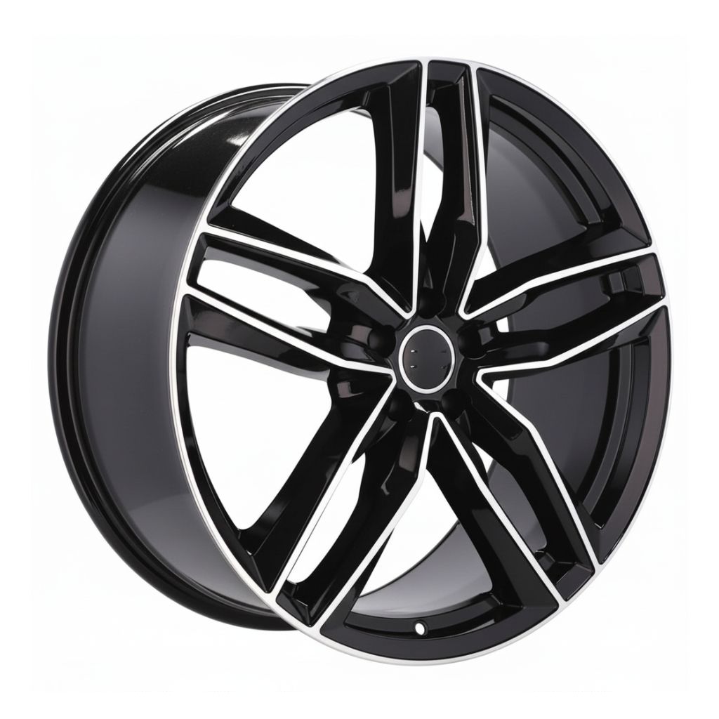 AU3 20X9 5X112 +32 66.6 Black Machined Face