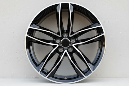 AU3 20X9 5X112 +32 66.6 Black Machined Face