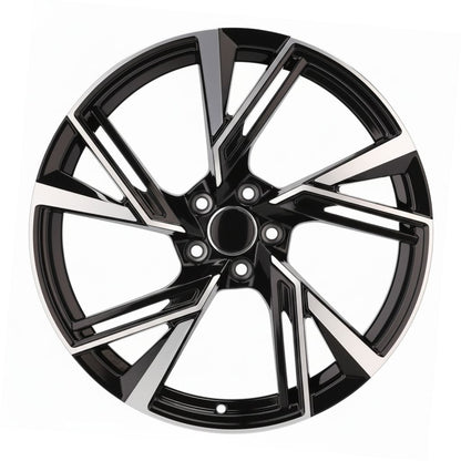 AU9 18X8 5X112 +35 66.6 Black Machined Face