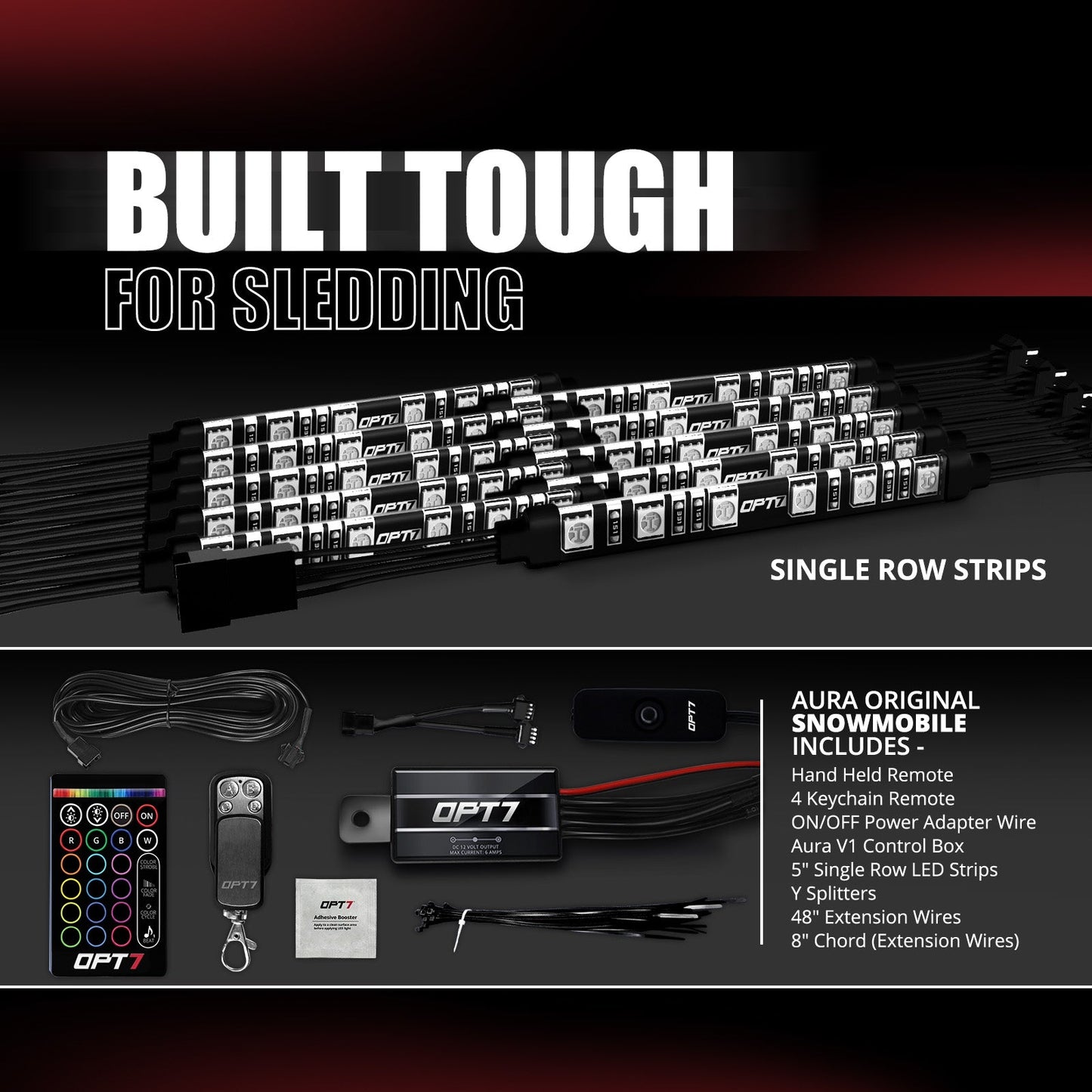 AURA Snowmobile Underbody Glow LED Lighting Kit Remote Control - Full Color Spectrum