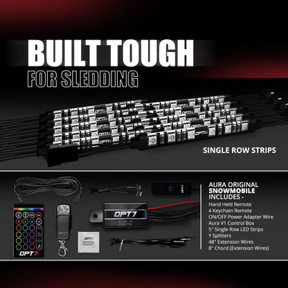 AURA Snowmobile Underbody Glow LED Lighting Kit Remote Control - Full Color Spectrum