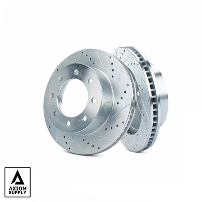 Axiom Supply SPECIAL FLANGE (8x6.5) Front Brake Rotor SET for 2005+ Dana 60 Front w/ GM Lug Pattern
