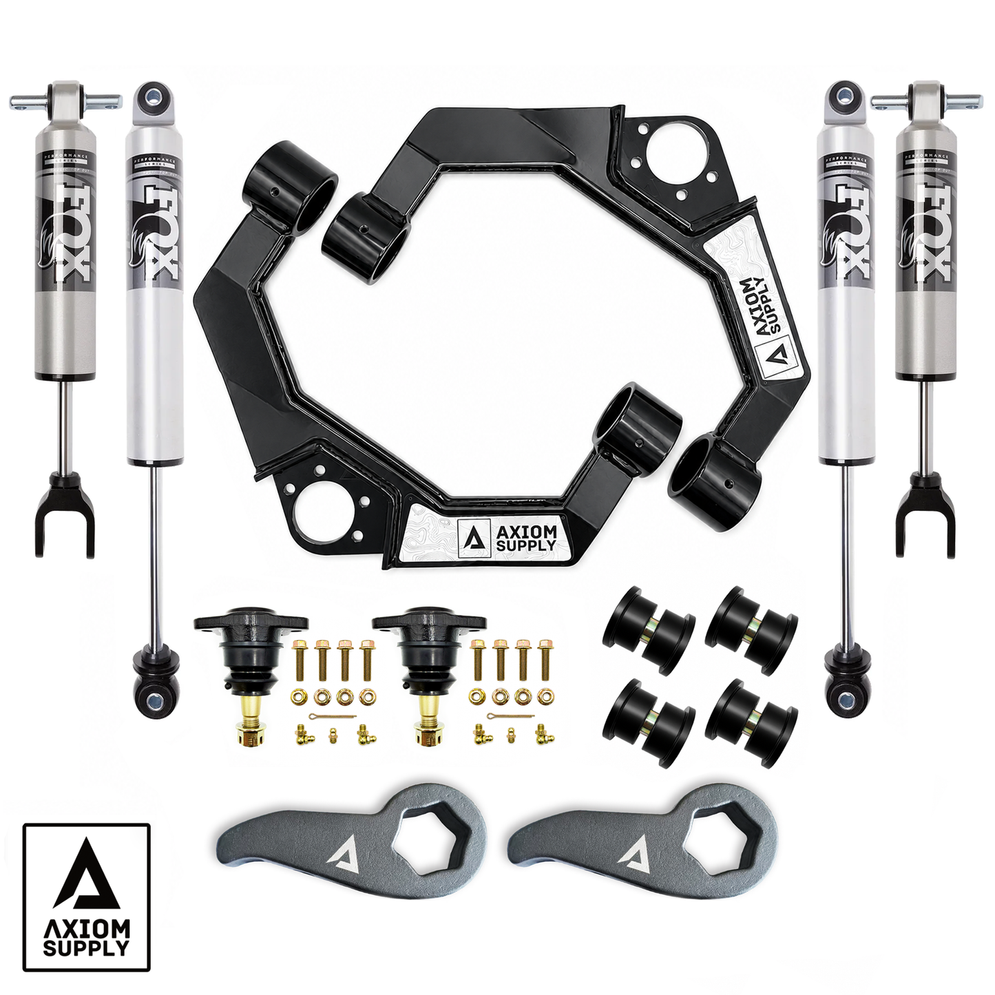 Axiom Supply Stage 3 FOX 2.5" Performance Leveling System GM HD Truck 2500 / 3500 Silverado / Sierra 2011-2019