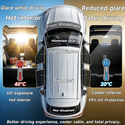 Precut Window Tint Kit for VW Jetta Sedan (2019–2024) | UV Block & Privacy Film