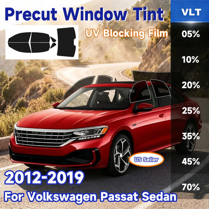Precut Window Tint Kit for VW Passat Sedan (2012–2019) | UV Block & Privacy Film