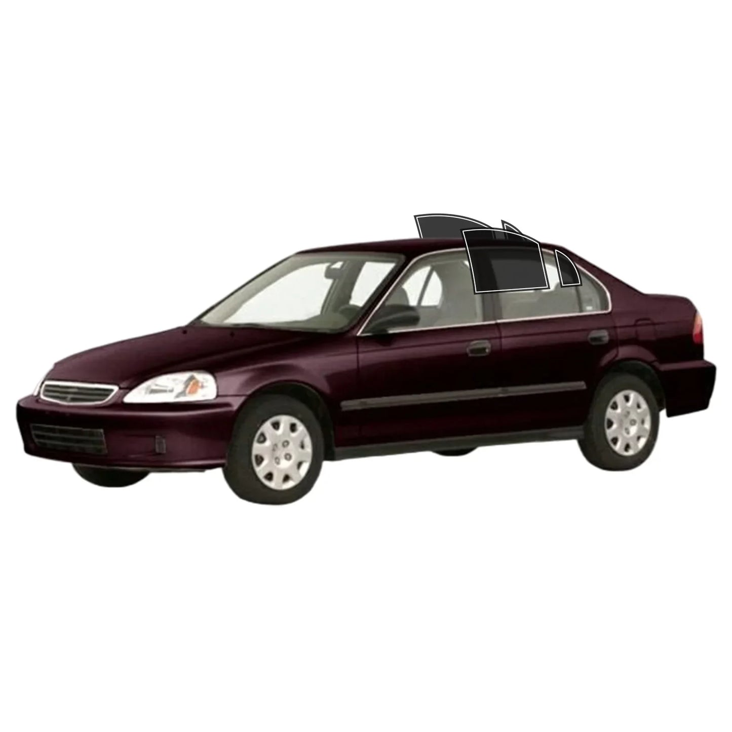 Precut Window Tint Kit for Honda Civic Sedan (1996–2000) | UV Block & Privacy Film