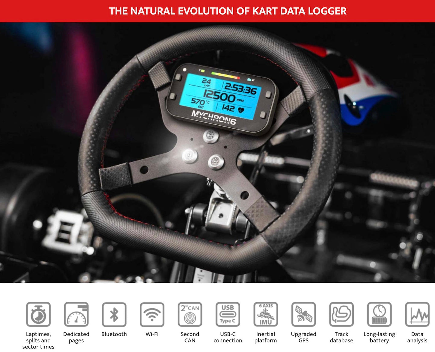 AiM Sports MyChron6 Karting Dash and Data Logger