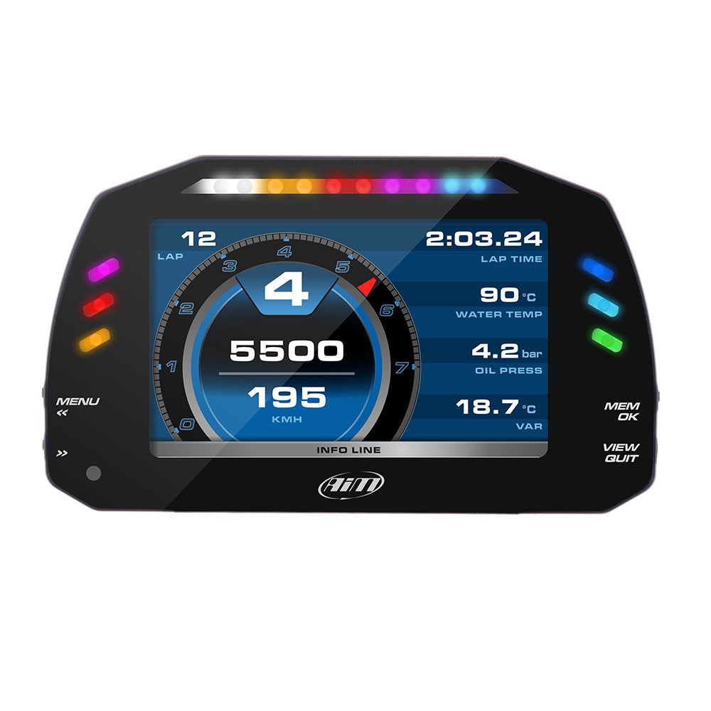 AiM Sports MXS 1.3 Compact Color TFT Dash And Data Logger