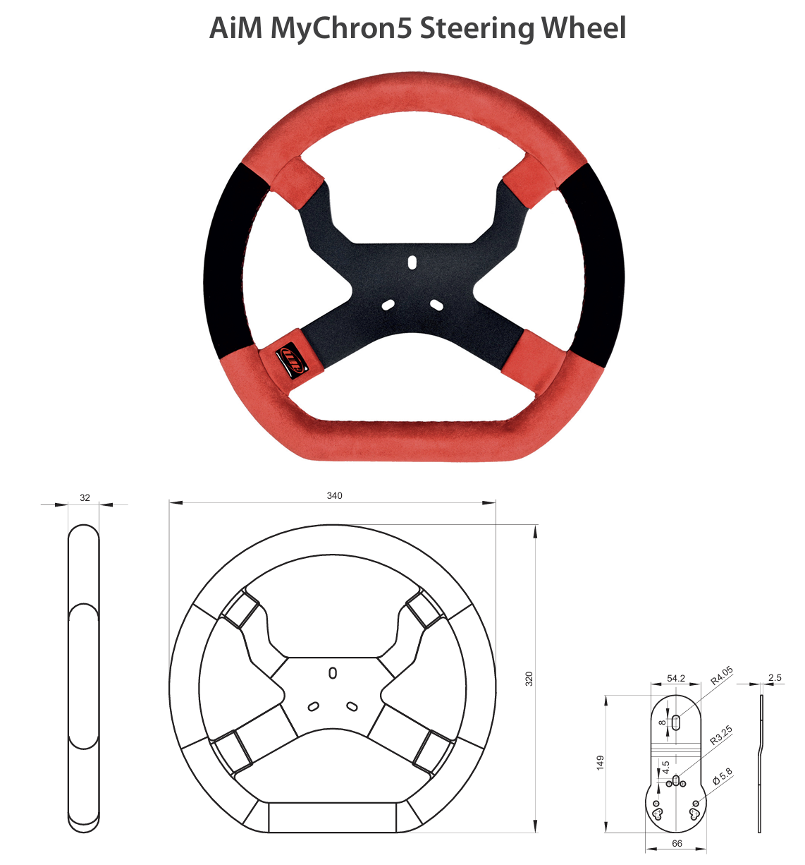 AiM Sports MyChron 5 Karting Steering Wheel