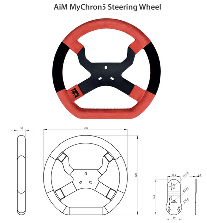 AiM Sports MyChron 5 Karting Steering Wheel
