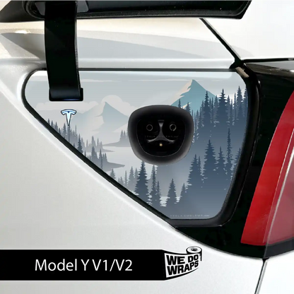 Alpine Retreat Tesla Charge Port Wrap | Model Y