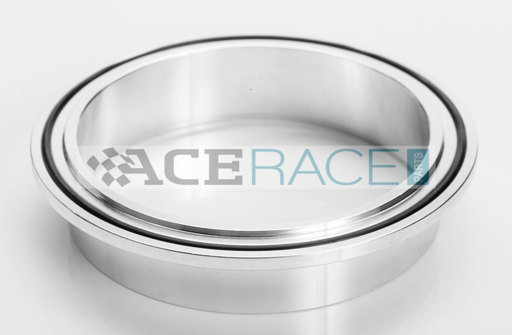 3.000" V-Band Assembly - Aluminum "Male + O-Ring/Female" Flanges, 304 Stainless Clamp