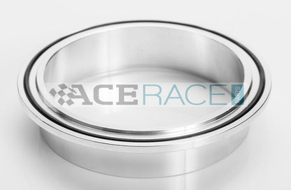3.500" V-Band Assembly - Aluminum "Male + O-Ring/Female" Flanges, 304 Stainless Clamp