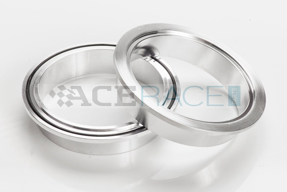 2.500" V-Band Assembly - Aluminum "Male + O-Ring/Female" Flanges, 304 Stainless Clamp