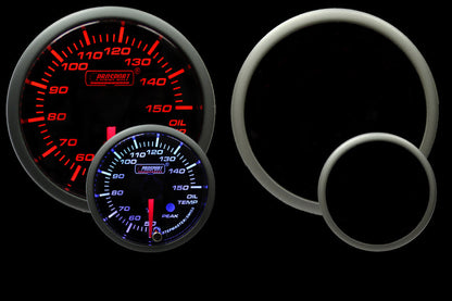2-1/16" Amber/White Premium Metric Oil Temperature Gauge