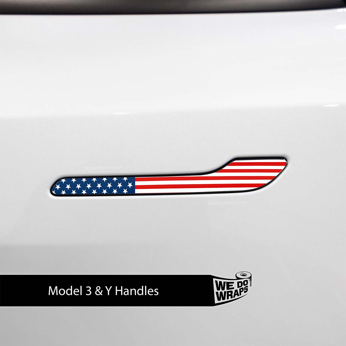 American Flag Tesla Door Handle Decals (4pcs)