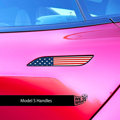 American Flag Tesla Door Handle Decals (4pcs)