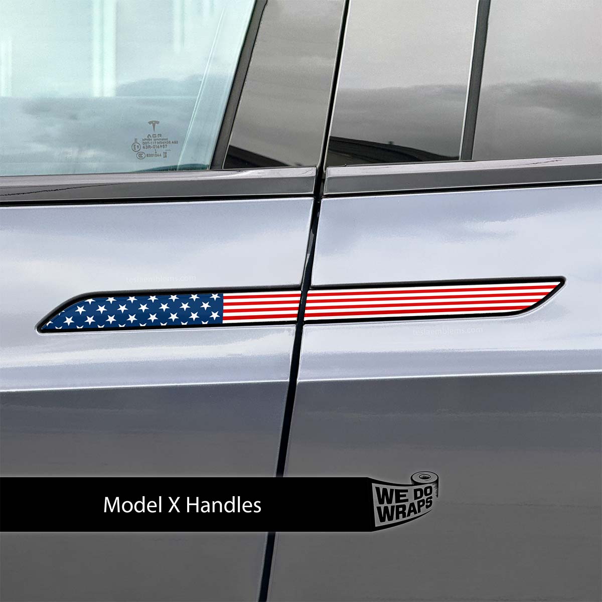 American Flag Tesla Door Handle Decals (4pcs)