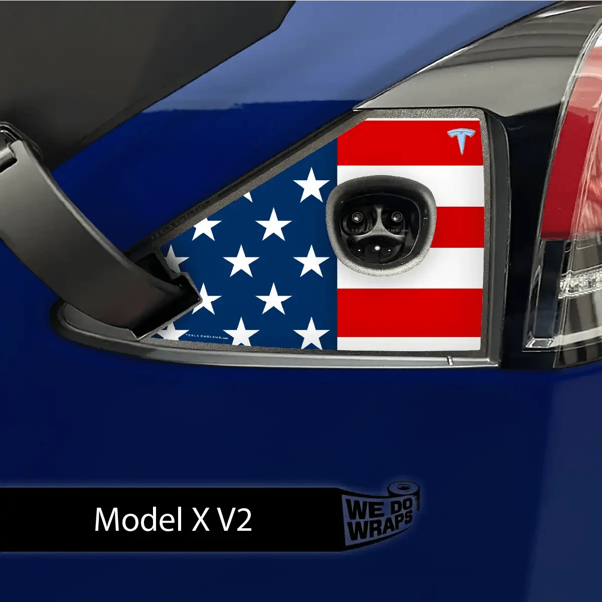 American Flag Tesla Charge Port Wrap | Model X