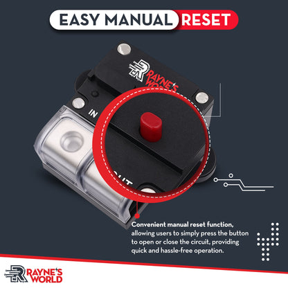 200 Amp Waterproof Circuit Breaker with Dust Covers 12-48V